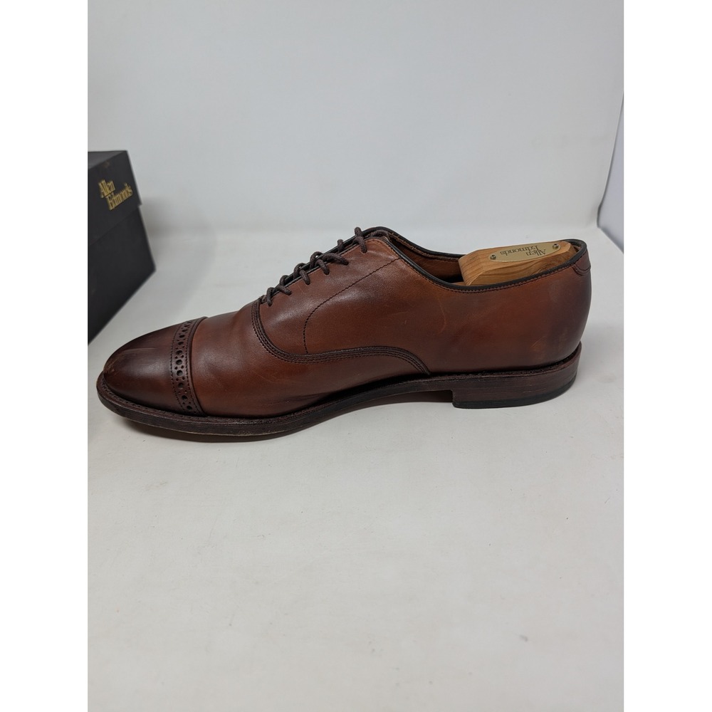 Allen Edmonds Fifth Avenue Brown Leather Cap Toe Oxford Shoes Mens 11 E 5737 - Picture 12 of 16